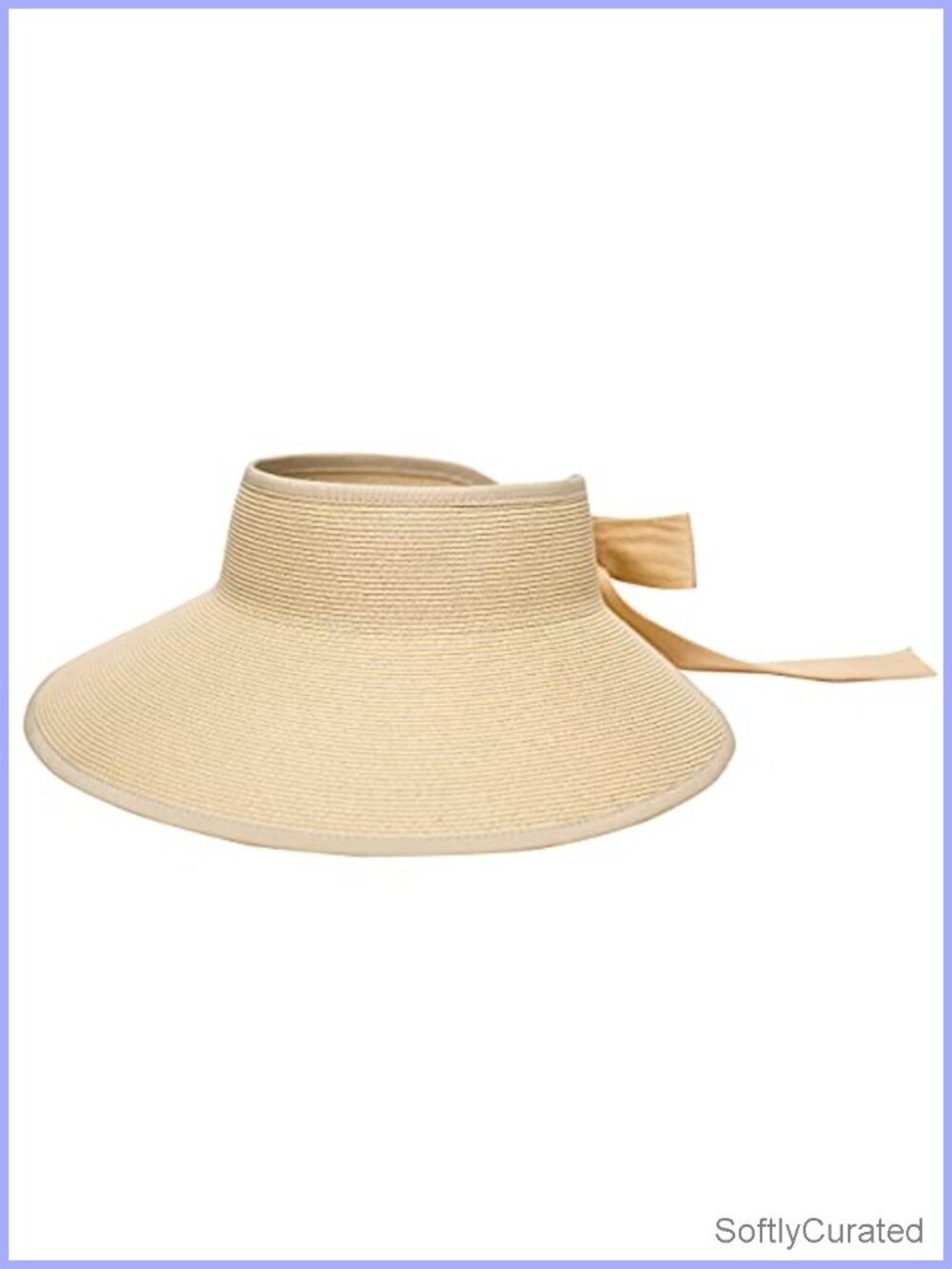 Wide Brim Sun Visor UPF 50+ Packable Straw Beach Hat